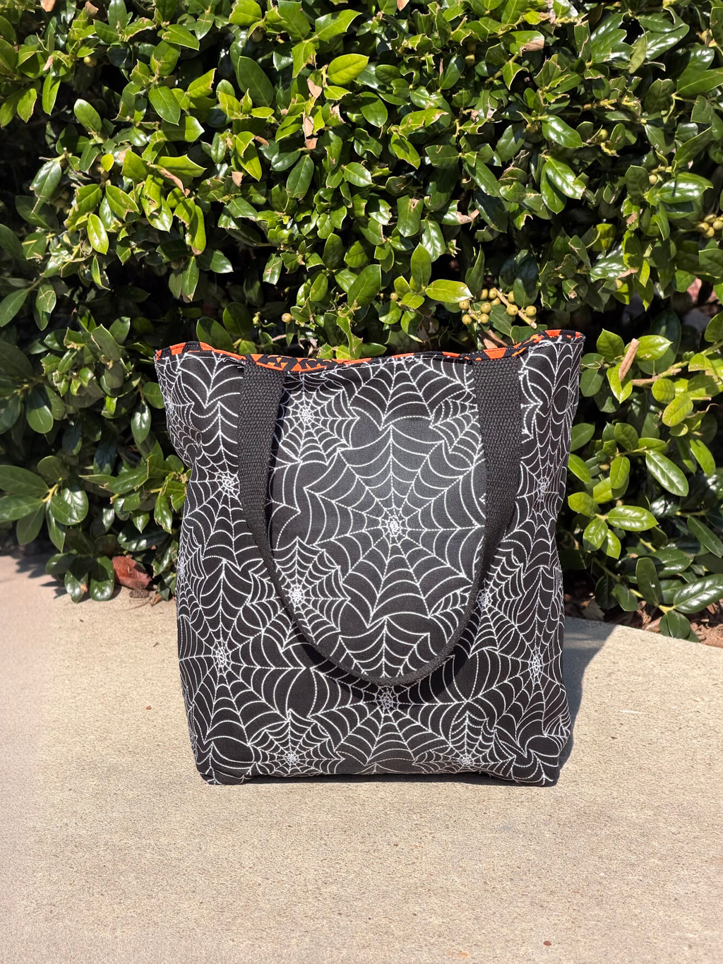Reversible trick-or-treat tote