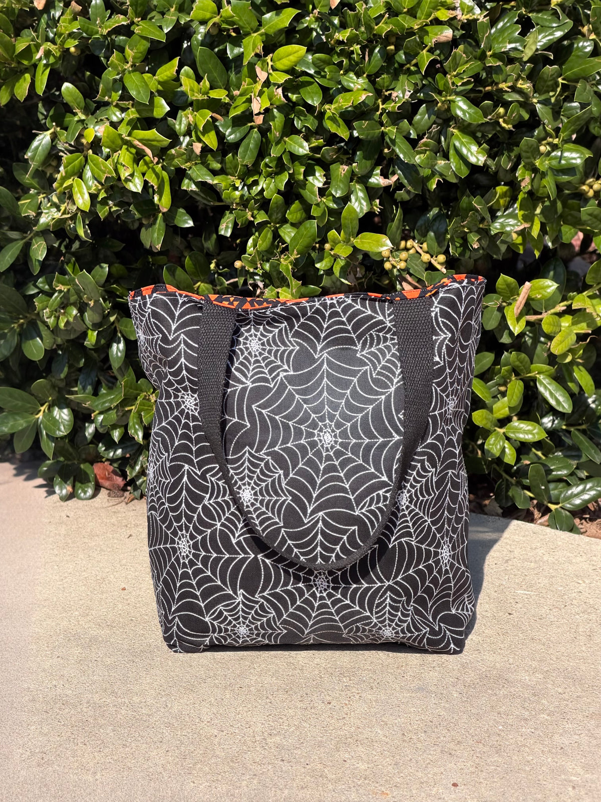 Reversible trick-or-treat tote